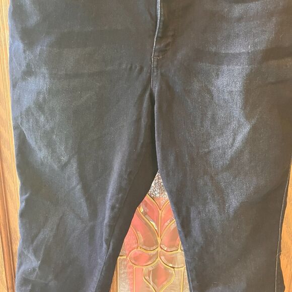 Seven7 Jeans Women's Size 14 Blue High Rise Skinny Crop Denim Ankle Dark Wash - Picture 4 of 16